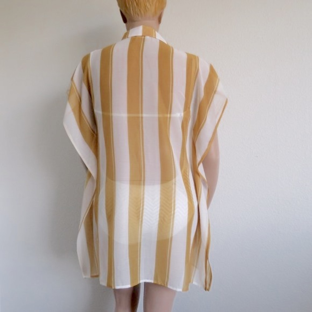 Fortune Swimwear for Anthropologie Cover Up Buttondown Shirt Size 8-14 NWOT - Picture 2 of 3